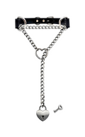 LoveChains™ - Lock & Key Leather Choker Collar