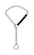 LoveChains™ - Heart Slip Chain Leather Strap Choker Collar