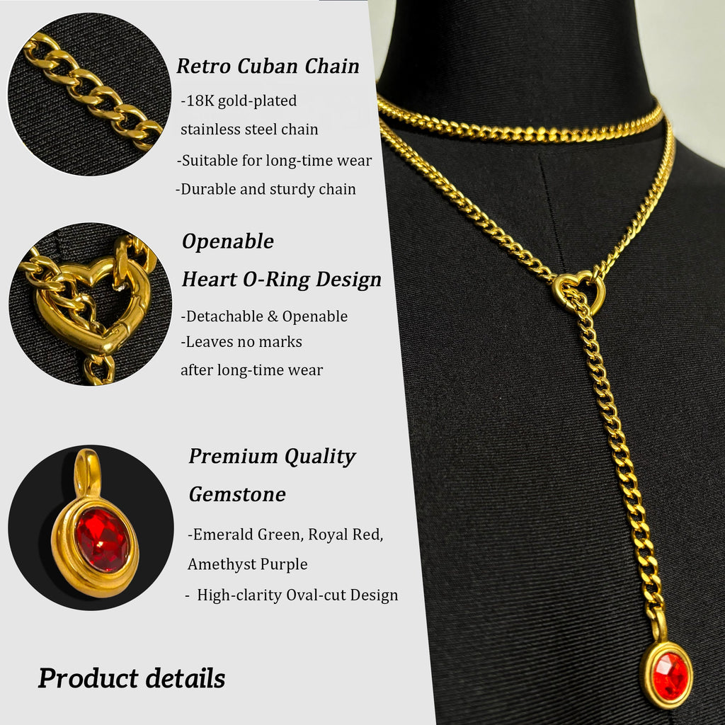 LoveChains™ - Crystal Charm Loop Slip Choker