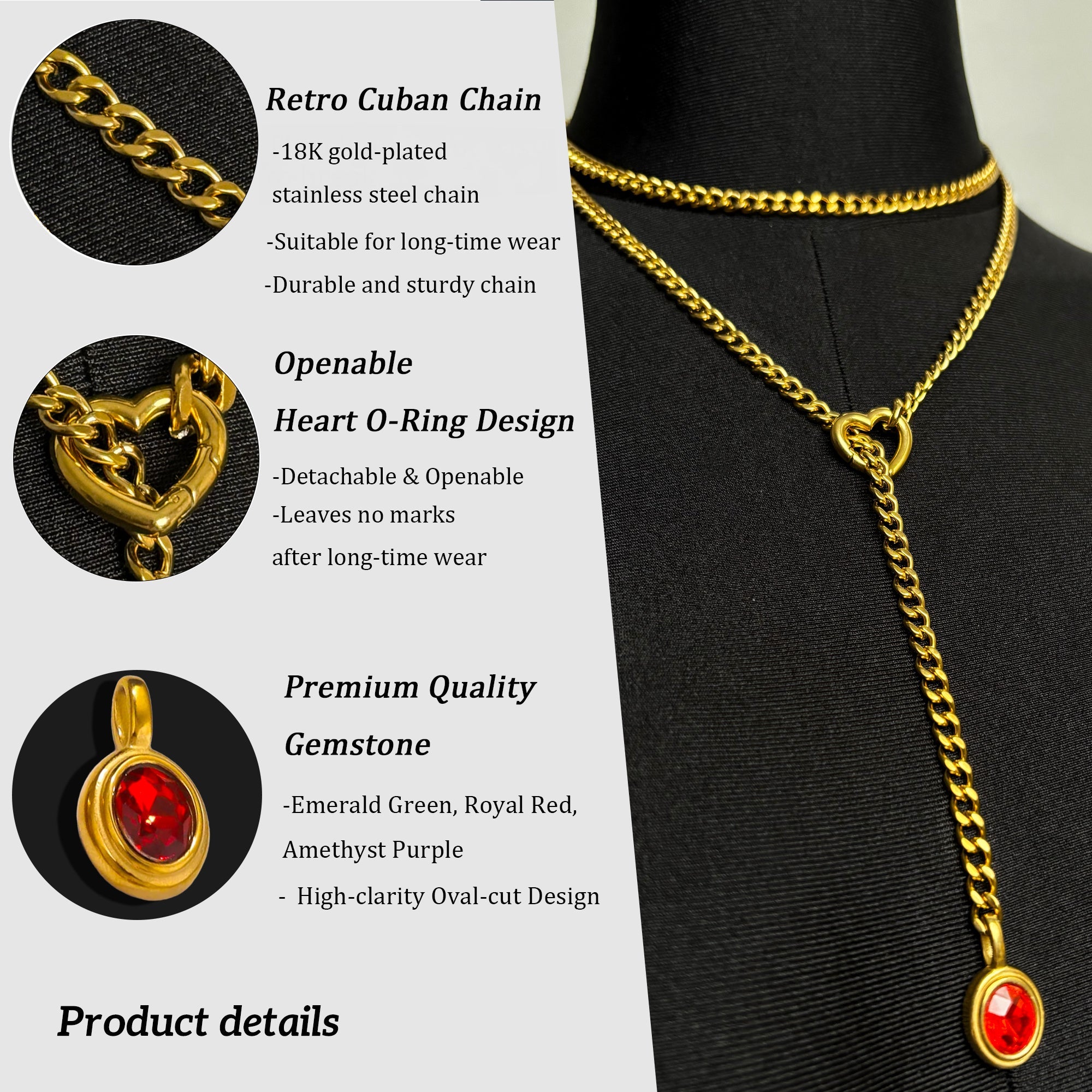 LoveChains™ - Crystal Charm Loop Slip Choker