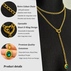LoveChains™ - Crystal Charm Loop Slip Choker