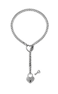 LoveChains™ - Crystal Heart Lock & Key Slip Chain