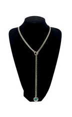 LoveChains™ - Heart Crystal Charm Slip Chain Choker