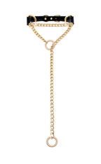 LoveChains™ - O - Ring Slip Chain Leather Choker Collar