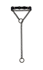 LoveChains™ - O - Ring Slip Chain Leather Choker Collar