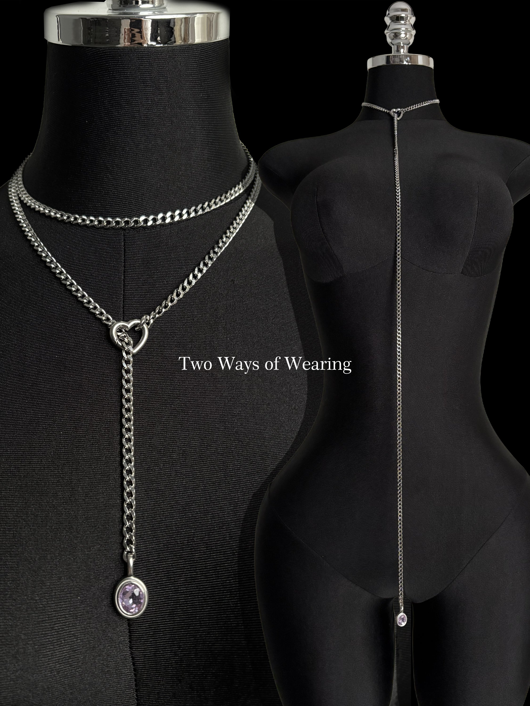 LoveChains™ - Crystal Charm Loop Slip Choker