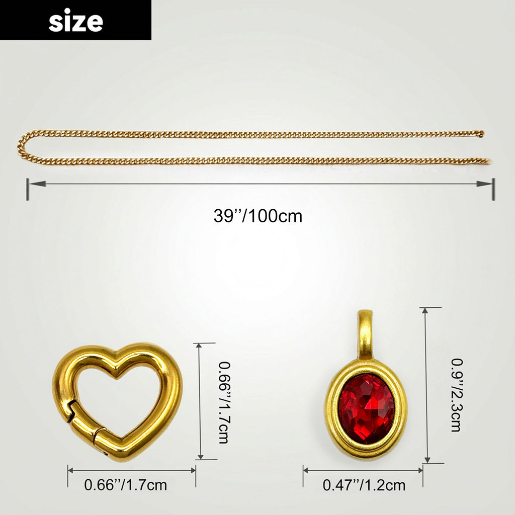 LoveChains™ - Crystal Charm Loop Slip Choker