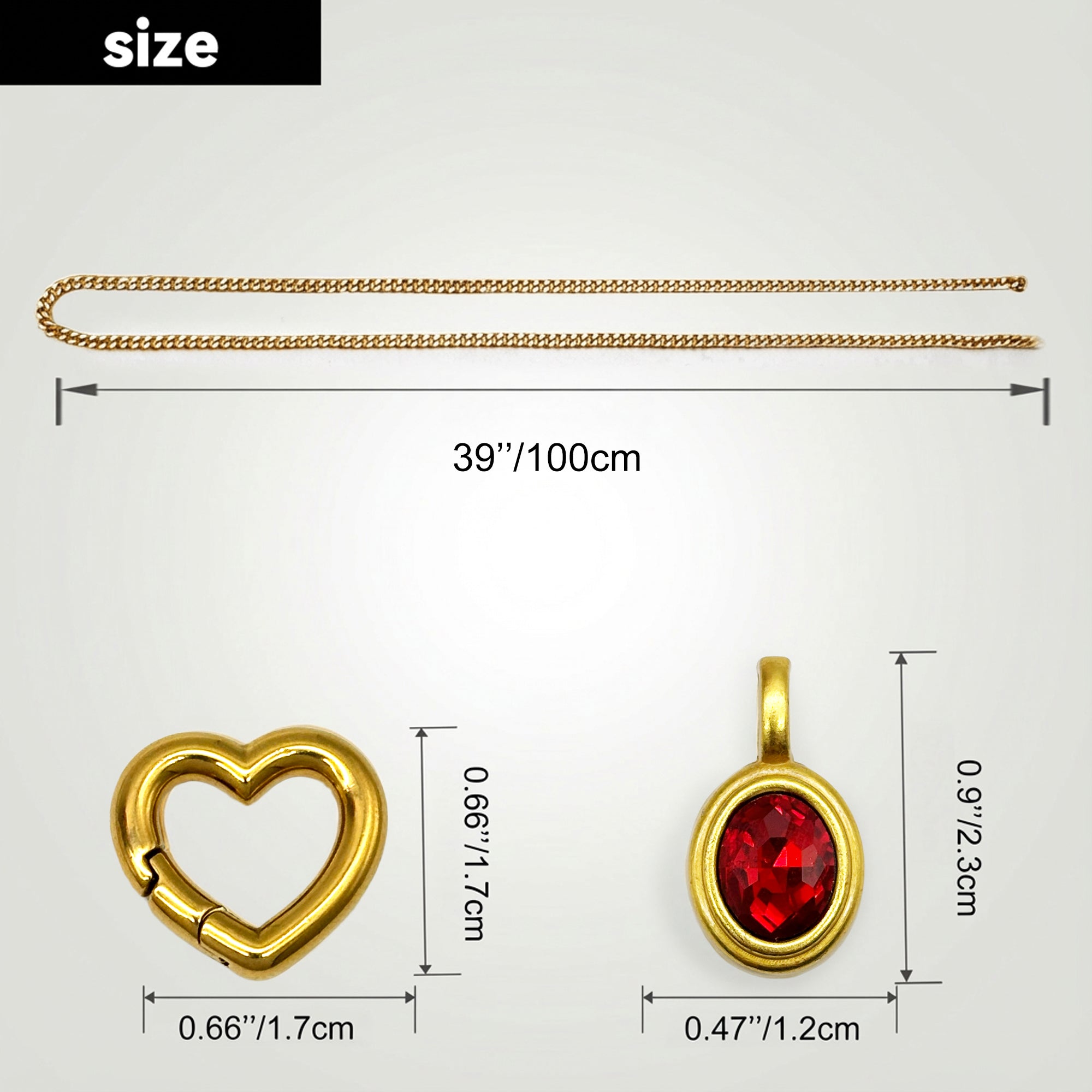 LoveChains™ - Crystal Charm Loop Slip Choker