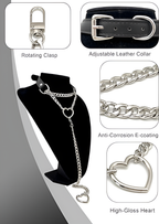 LoveChains™ - Swivel Clasp Leather Choker Collar