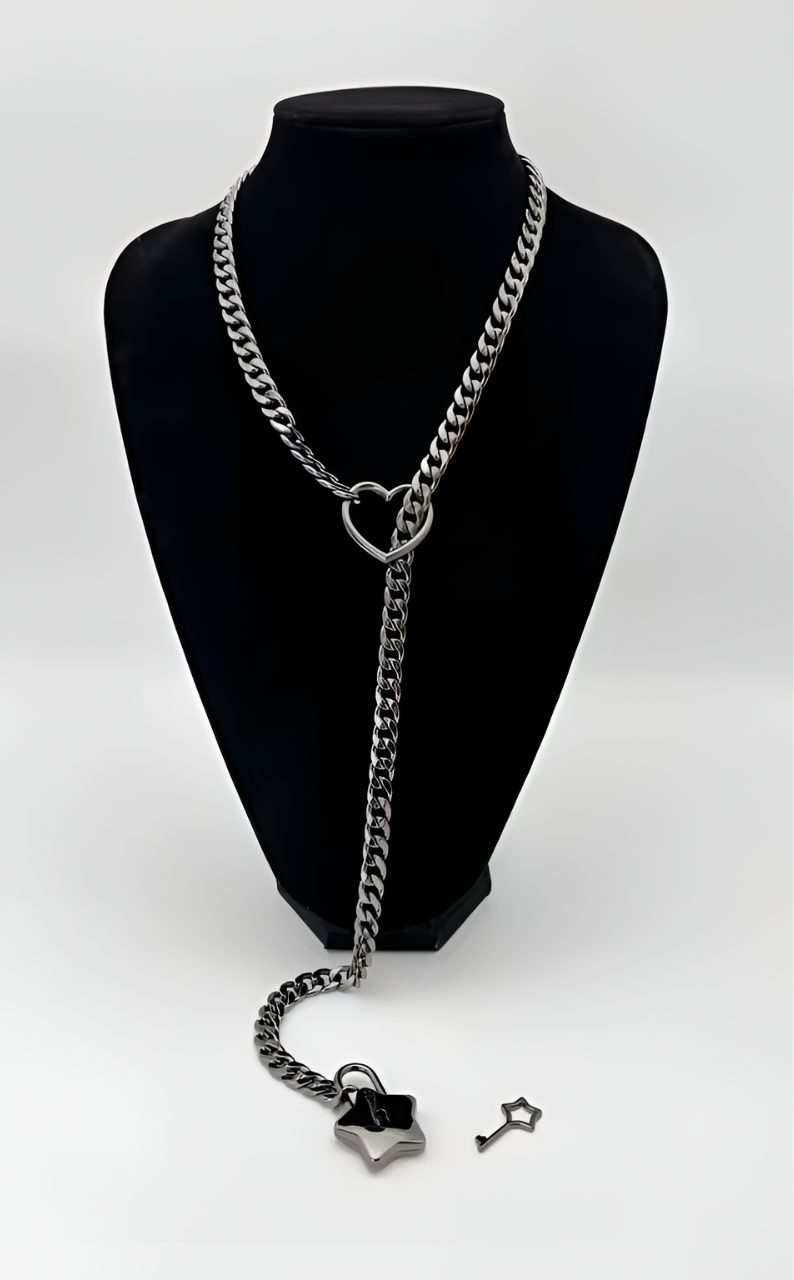 LoveChains™ -  Heart-Star Lock & Key Slip Chain