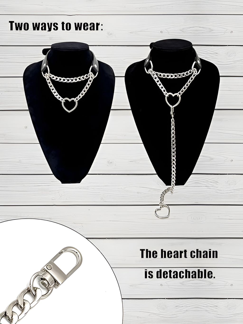 LoveChains™ - Swivel Clasp Leather Choker Collar
