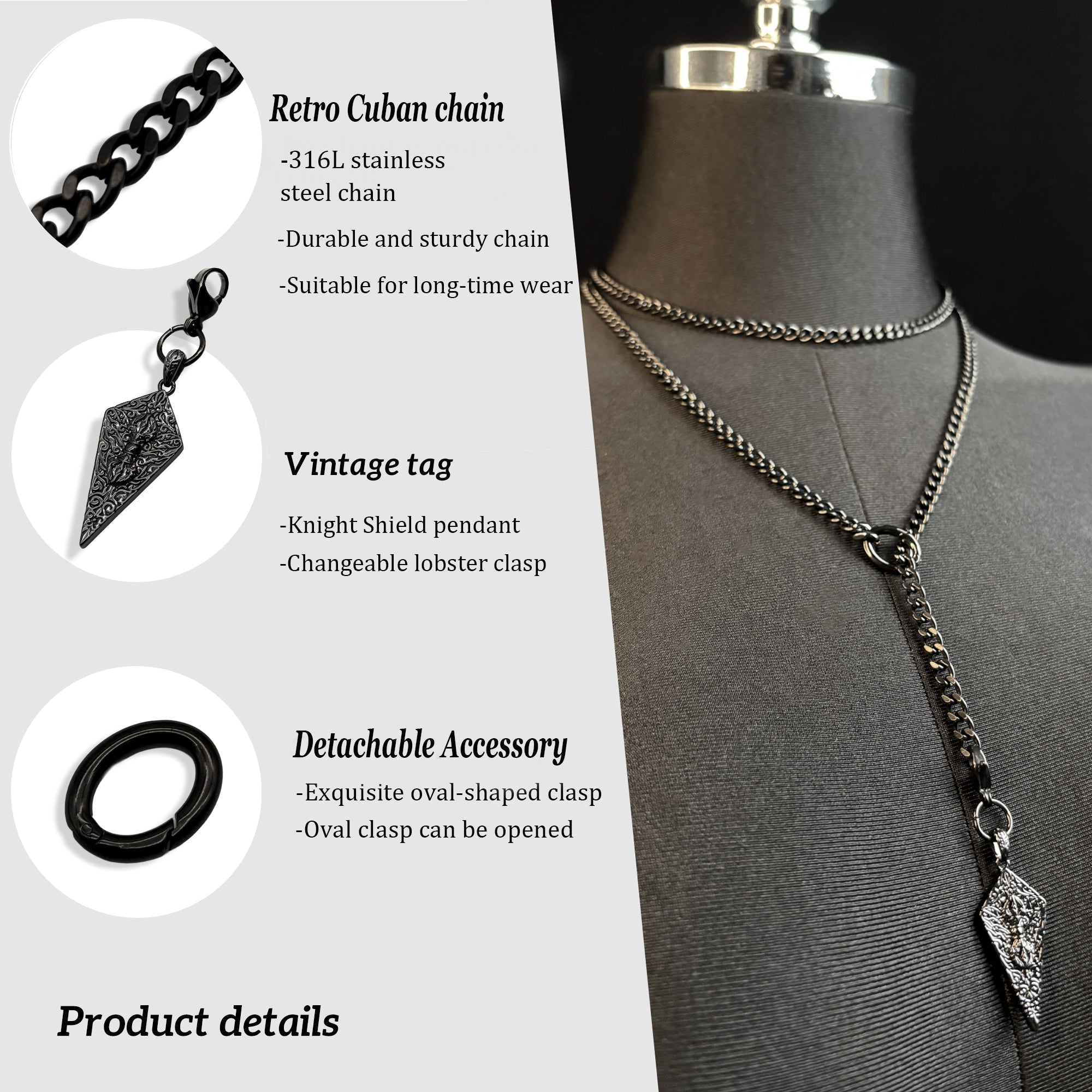 LoveChains™ - Knight’s Shield Loop Choker