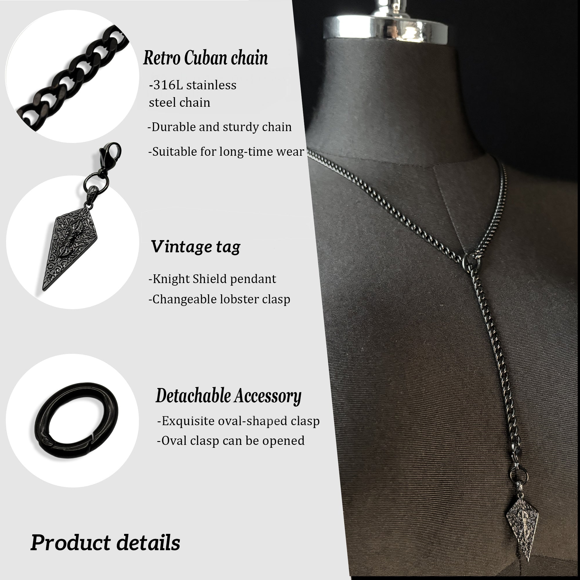 LoveChains™ - Knight’s Shield Slip Chain Choker