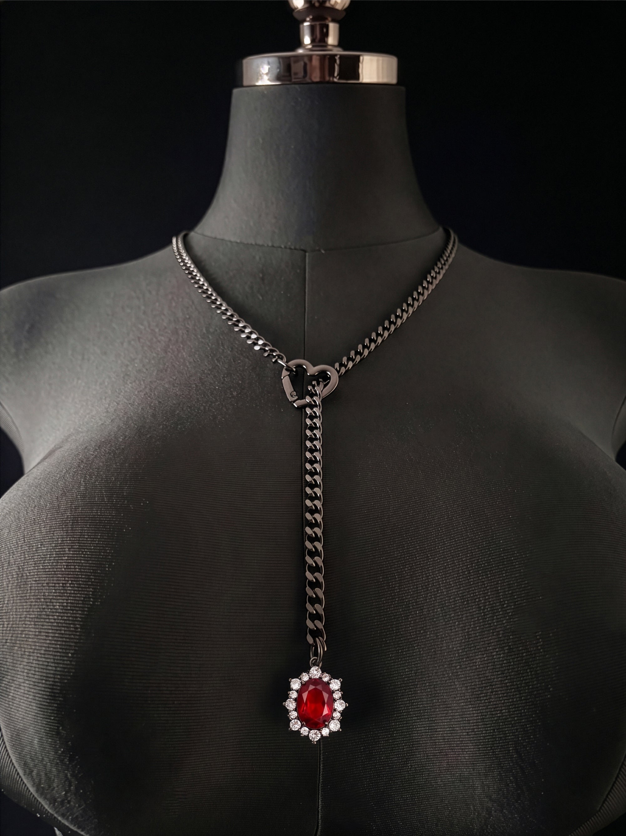 LoveChains™ - Gemstone Charm Slip Chain Choker