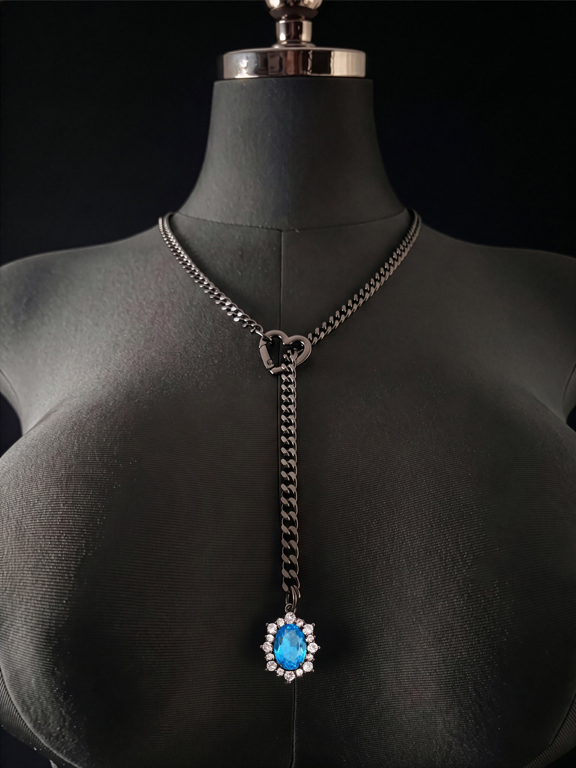 LoveChains™ - Gemstone Charm Slip Chain Choker