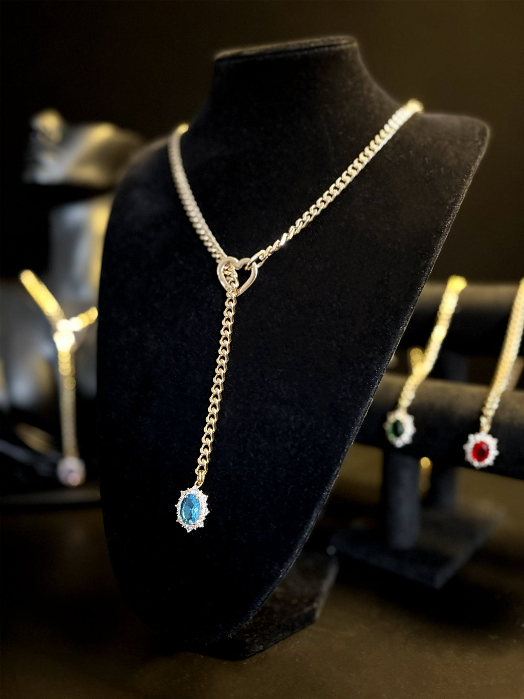 LoveChains™ - Gemstone Charm Slip Chain Choker