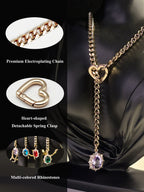 LoveChains™ - Gemstone Charm Slip Chain Choker