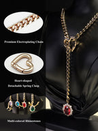 LoveChains™ - Gemstone Charm Slip Chain Choker