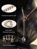 LoveChains™ - Gemstone Charm Slip Chain Choker
