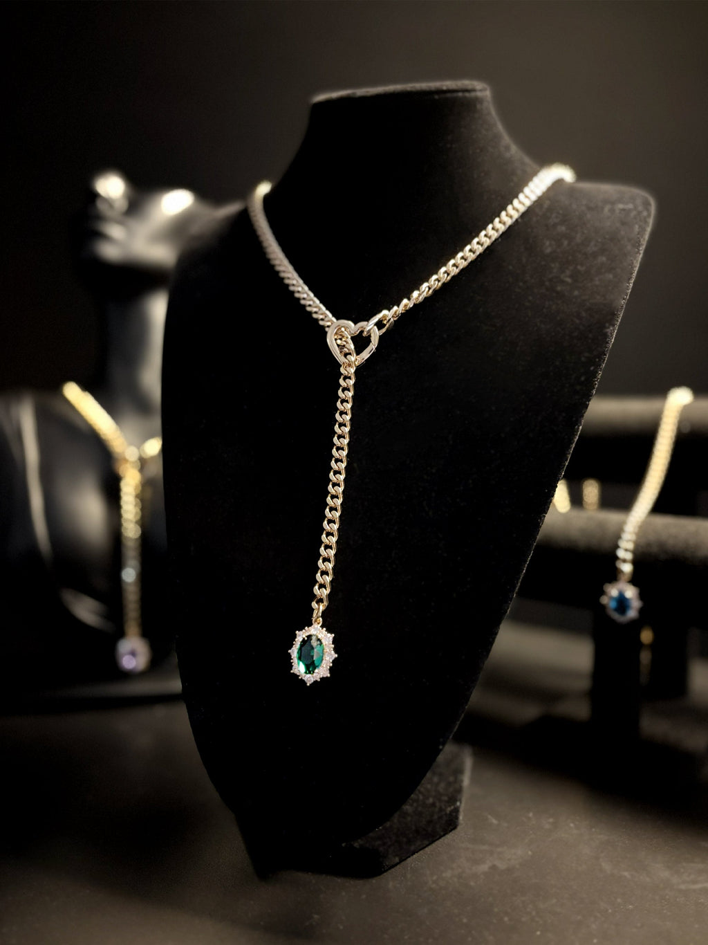 LoveChains™ - Gemstone Charm Slip Chain Choker