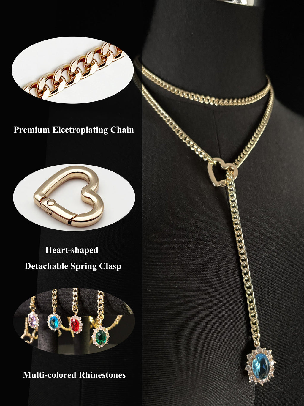 LoveChains™ - Gemstone Charm Loop Choker