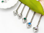 LoveChains™ - Heart Crystal Charm Slip Chain Choker
