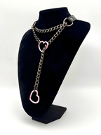 LoveChains™ - Heart Slip Chain Leather Choker Collar