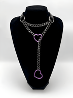 LoveChains™ - Heart Slip Chain Leather Choker Collar