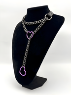 LoveChains™ - Heart Slip Chain Leather Choker Collar