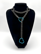 LoveChains™ - Heart Slip Chain Leather Choker Collar