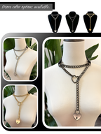 LoveChains™ - Lock & Key Leather Choker Collar
