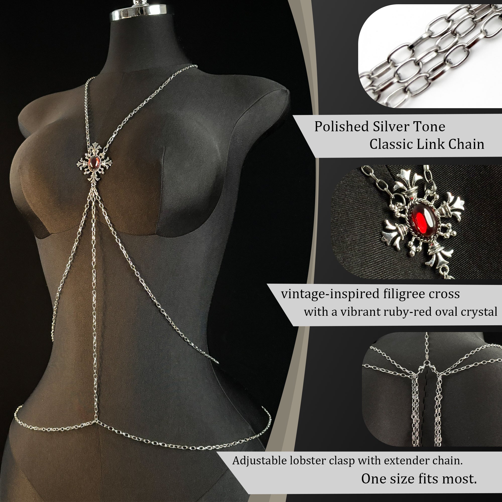 LoveChains™ - Gothic Cross Body Chain