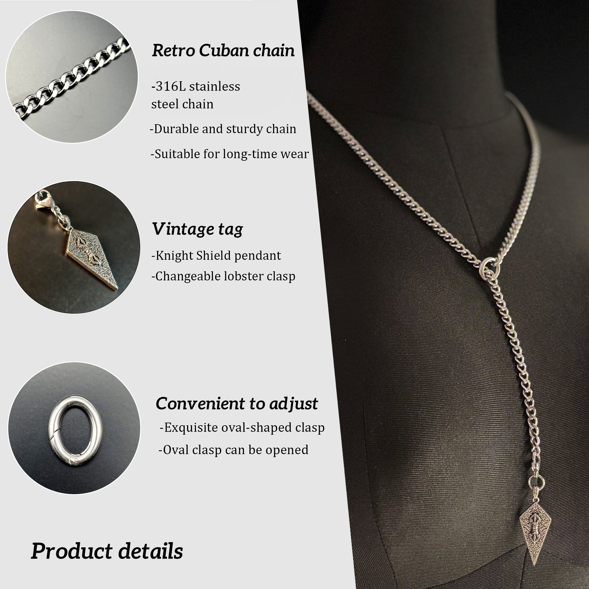LoveChains™ - Knight’s Shield Slip Chain Choker