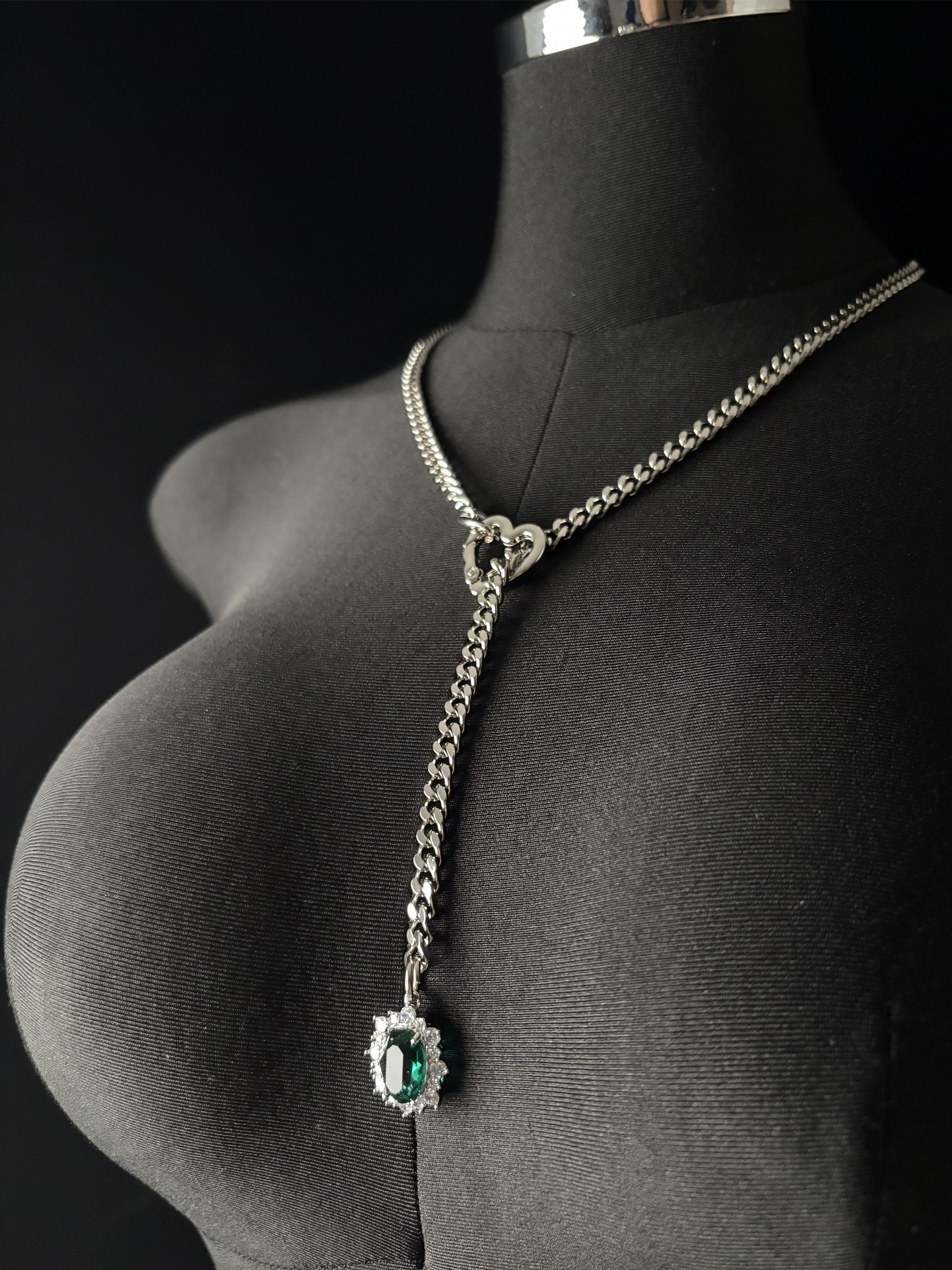 LoveChains™ - Gemstone Charm Slip Chain Choker