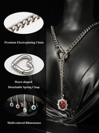 LoveChains™ - Gemstone Charm Slip Chain Choker