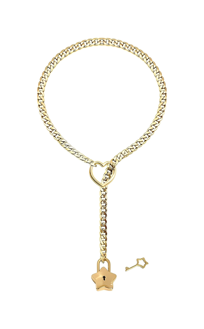 LoveChains™ -  Heart-Star Lock & Key Slip Chain
