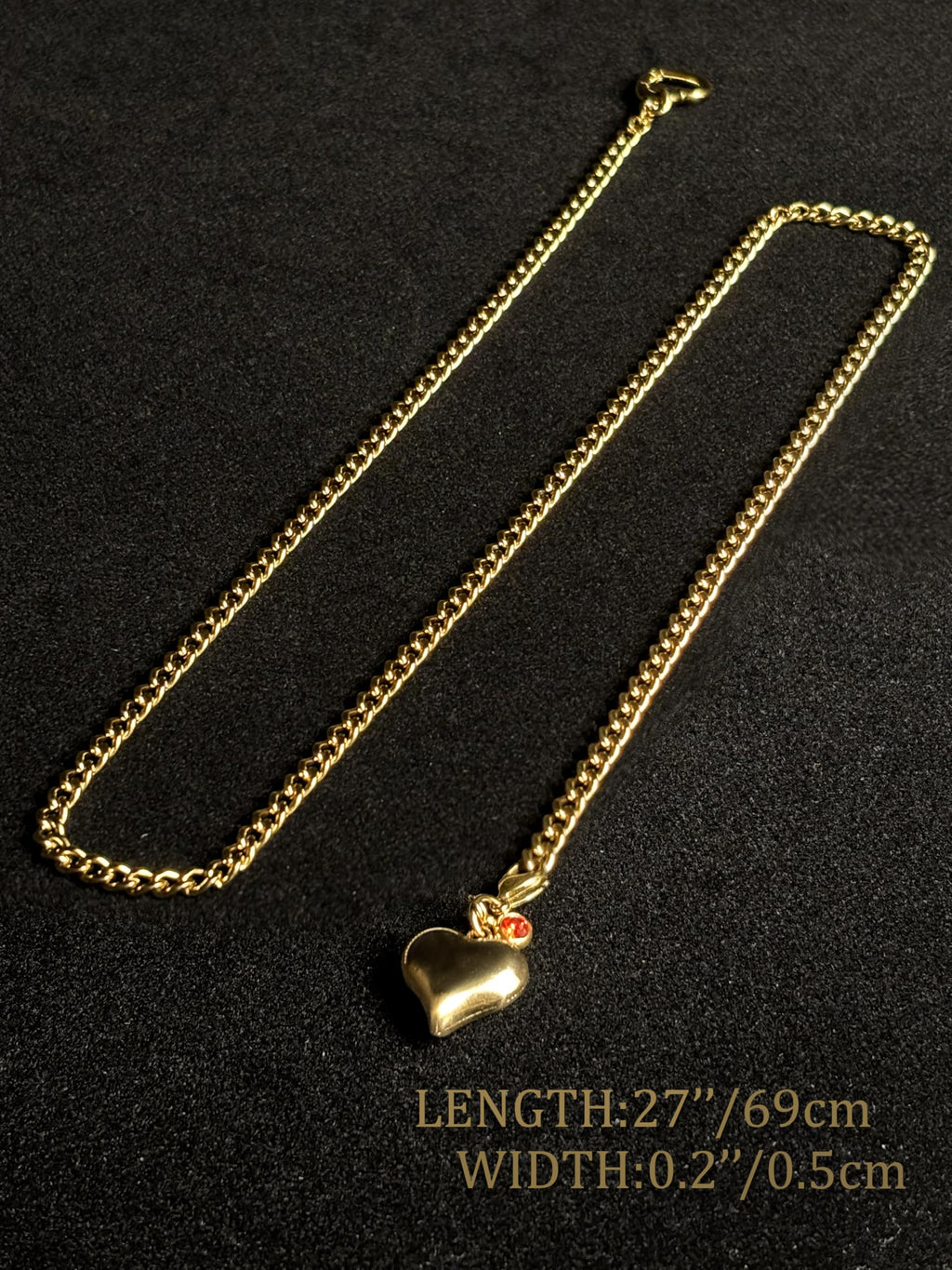 LoveChains™ - Heart Crystal Clasp Slip Chain Choker