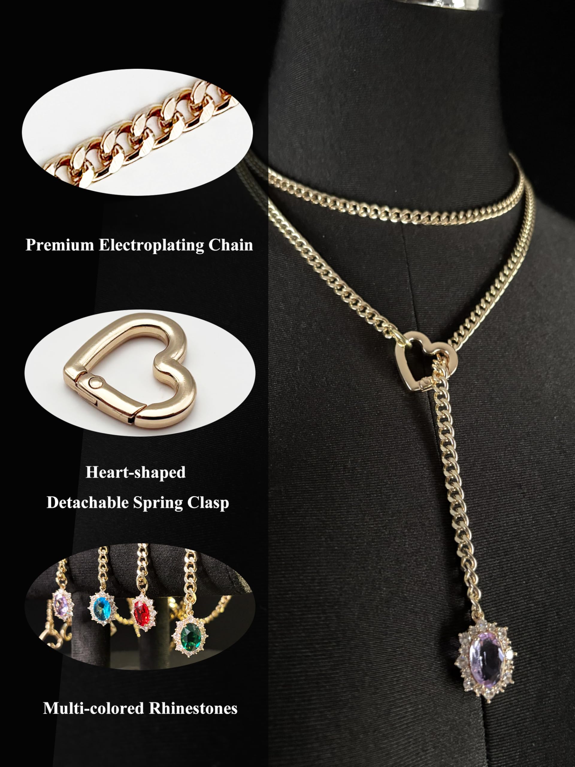 LoveChains™ - Gemstone Charm Loop Choker