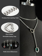 LoveChains™ - Gemstone Charm Loop Choker
