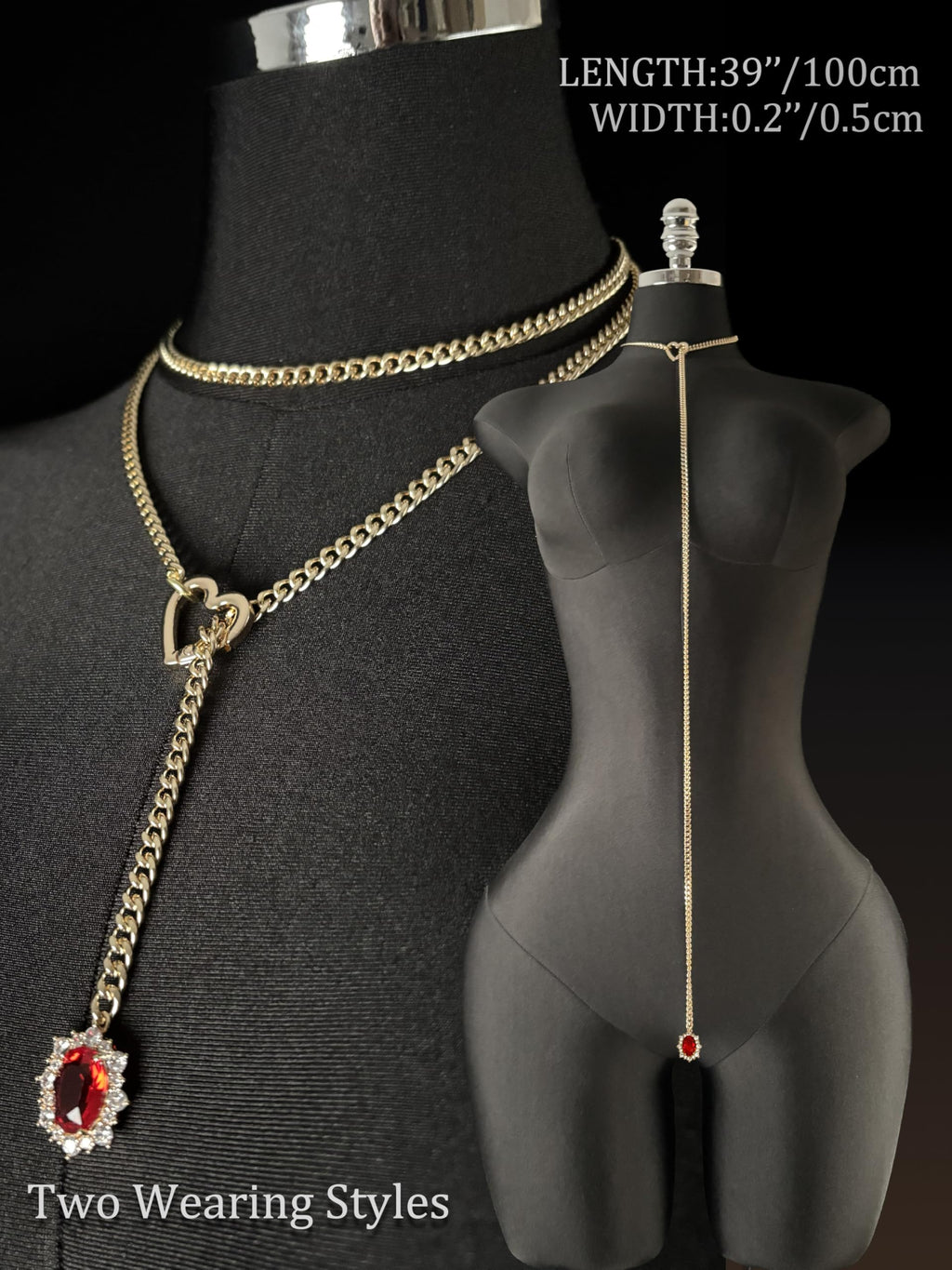 LoveChains™ - Gemstone Charm Loop Choker